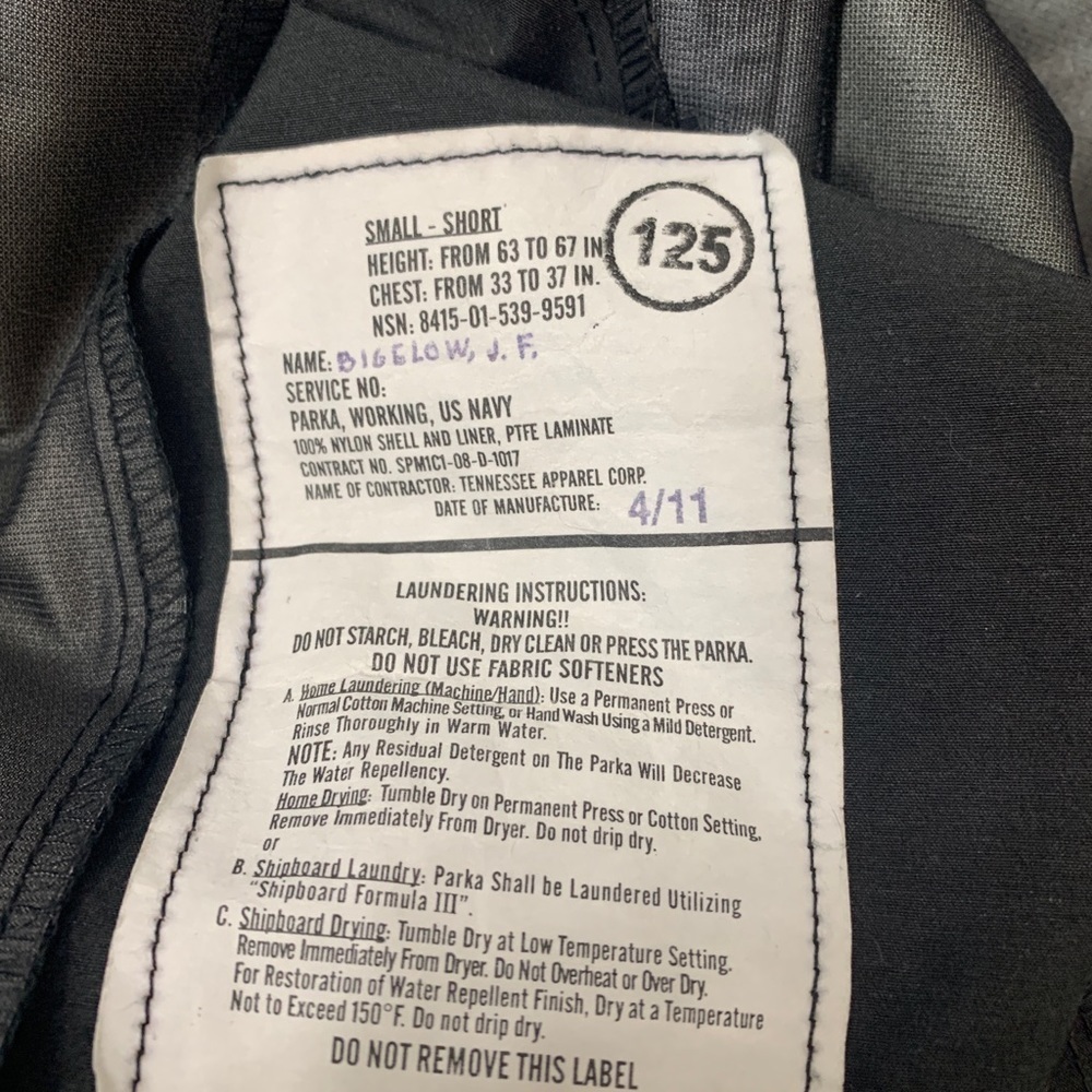 US Navy Gortex jacket - Picture 3 of 5
